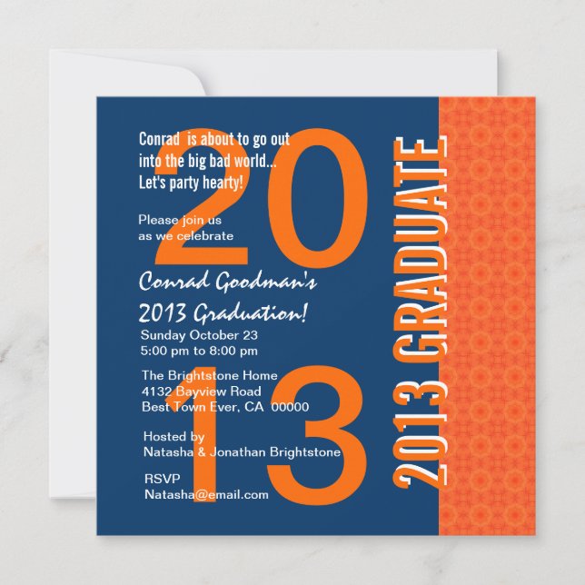 Invitation G441 bleu et orange de 2013 ou toutes obtentions (Devant)