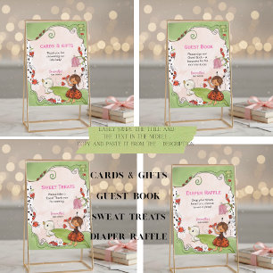 Invitation Gabarit de panneau de station de Baby Shower 4-en-