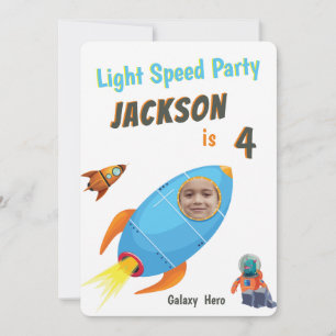 Invitation Gabarit de photo d'astronaute de héros de la galax