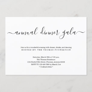 Invitation Gala annuel du dîner