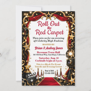 Invitation Gala de célébrités sur tapis rouge