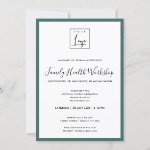 INVITATION GALA DE L'ATELIER VERT MINIMAL SIMPLE VOTRE LOGO