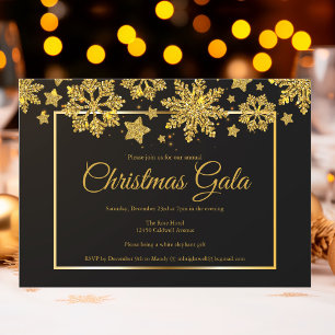 Invitation Gala de Noël d'entreprise Chic Flocon de neige noi