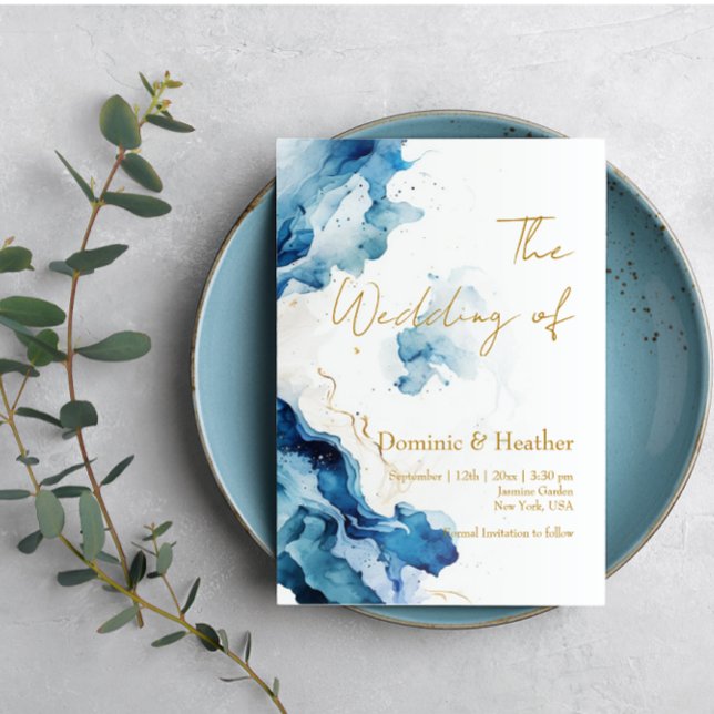 Invitation Gala des rêves de marbre AZURE (Créateur téléchargé)