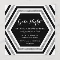 Gala Night Business Fonction Argent Hexagon