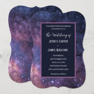 Invitation Galaxy Starry Nuit Espace Extérieur Univers Étoile