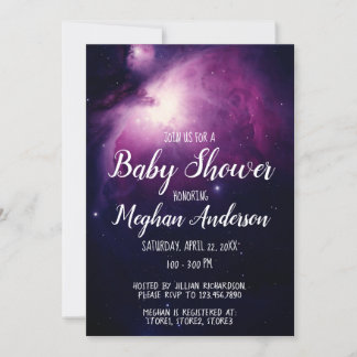 Invitation Galaxy Stars Baby shower spatial céleste