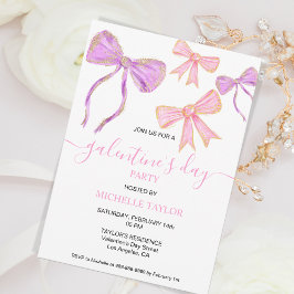 Invitation Galentines Parties scintillant de la fête du jour 