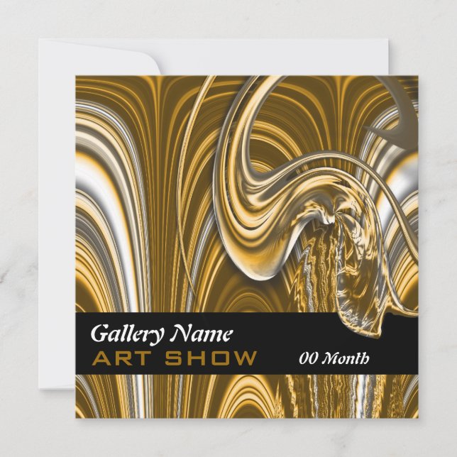 Invitation Galerie d'art spectacle PERSONNALISABLE (Devant)