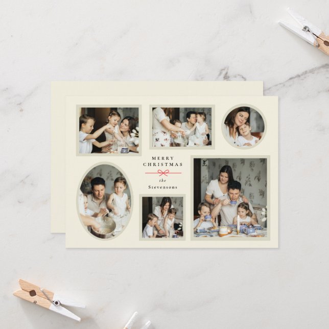 Invitation Gallery Wall Holiday Card (Devant/Arrière en situation)