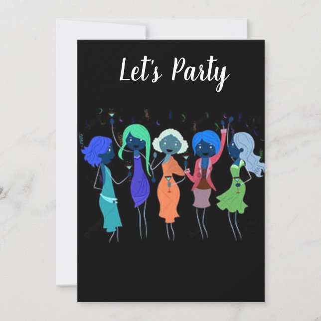 INVITATION "GALS DITES FÊTE" BACHELORETTE - BRIDAL PARTY (Devant)
