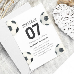 Invitation Game Time Football Boy 7e anniversaire