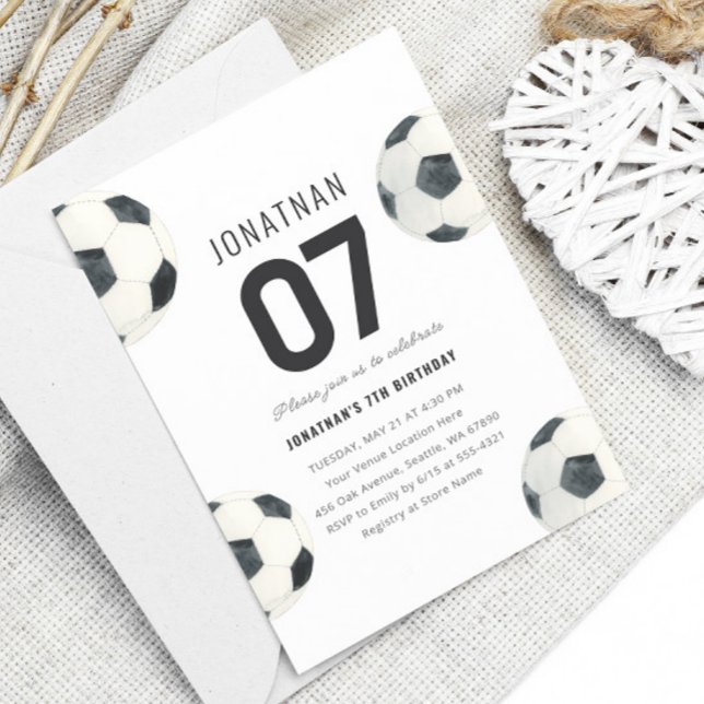 Invitation Game Time Football Boy 7e anniversaire (Créateur téléchargé)