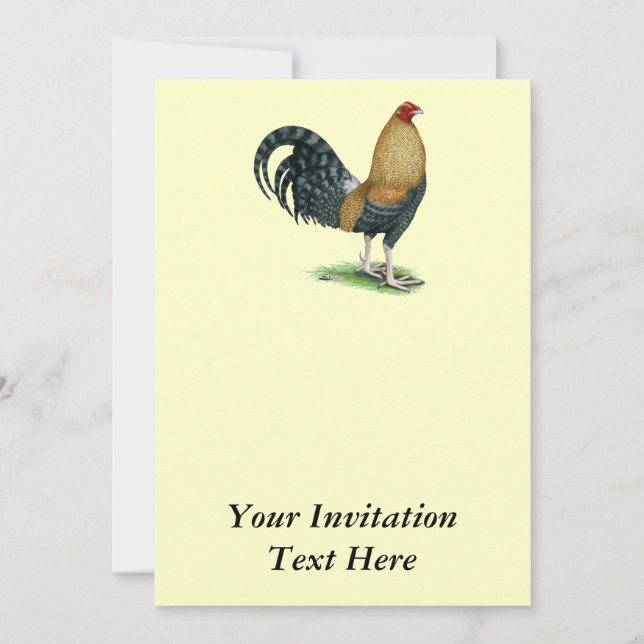 Invitation Gamecock : Dom ou Crele (Devant)