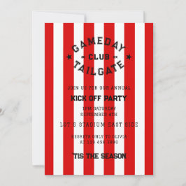 Invitation Gameday Tailgate Club Coup d'envoi de l'équipe rou