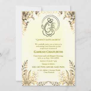 Invitation Ganesh Chaturthi Puja