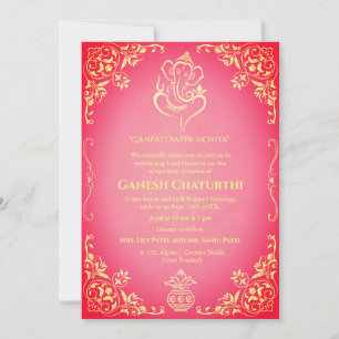 Invitation Ganesh Chaturthi Puja