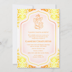 Invitation Ganesh Chaturthi Puja Golden