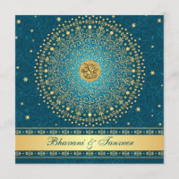 Ganesh indou Teal, or met en rouleau l'invitation