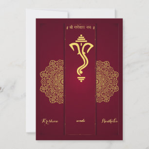 Invitation ganesha traditionnel indien