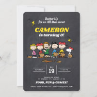 Gang des cacahuètes | Chalkboard Baseball Birthday