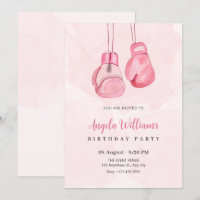 Gants de boxe rose anniversaire