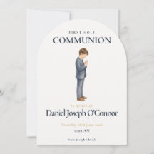 Garçon aquarelle Première Communion