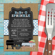 Garçon bébé Q Sprinkle, baby shower barbecue