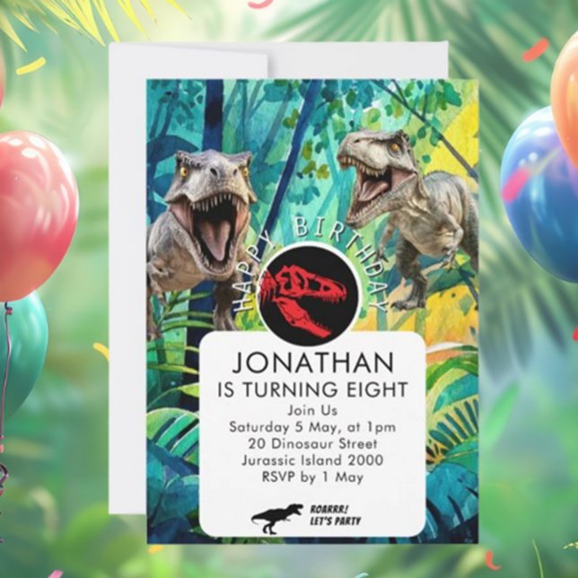 INVITATION GARÇON DINOSAURE EXTRAORDINAIRE (Unleash the excitement with our ROAR-some BOY DINO Invitation! )