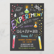 Garçon d'invitation d'anniversaire d'expérience de