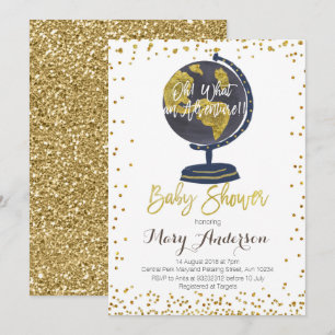 Invitation Garçon d'invitation de baby shower d'aventure