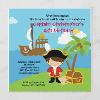 Invitation Garçon d'invitation de fête d'anniversaire de