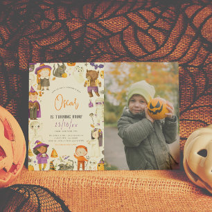 Invitation Garçon effrayant Costume d'Halloween Photo de fête