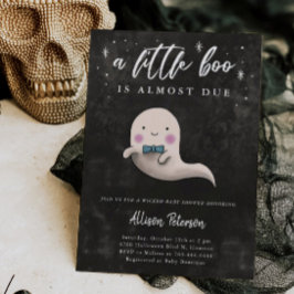 Invitation Garçon Ghost Halloween Baby shower Little Boo