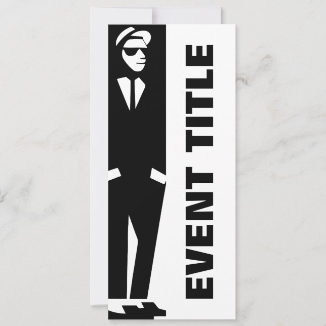 Invitation garçon grossier : ska (Devant)