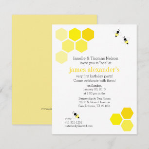 Invitation garçon ou fille N'IMPORTE QUEL ÂGE Abeille ANNIVER
