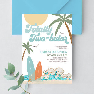 Invitation Garçon Surfant Anniversaire 2 Ans Totalement Deux-