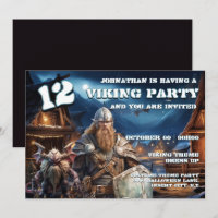 Garçons 12e anniversaire viking Guerrier & Démons