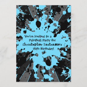 Invitation Garçons anniversaire bleu