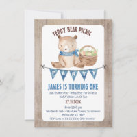 Garçons Buny Teddy Bear Pique-nique 1er Anniversai