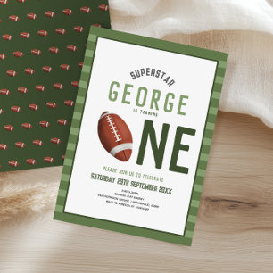 Invitation Garçons Mignons Football Sports Enfants 1er Annive