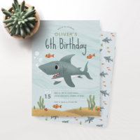 Garçons mignons sous l'océan Océan requin 6e anniv