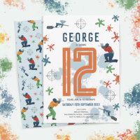 Garçons Moderne Paintball Splatter Party Anniversa