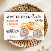 Garçons Monster Jaune Camion Monster Bash Annivers