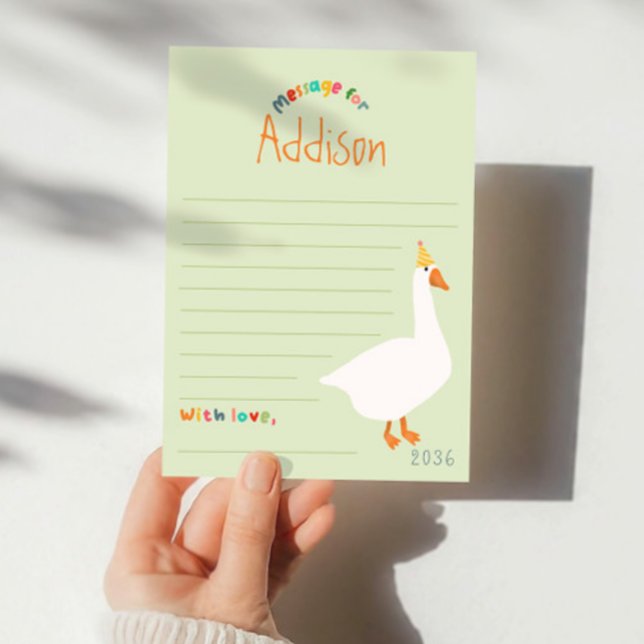 Invitation Garçons Oie Verte Premier anniversaire Heure Capsu (Créateur téléchargé)