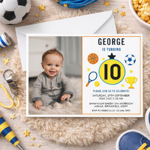 Invitation Garçons Sports modernes Enfants Anniversaire   Jou