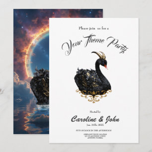 Invitation Garde céleste du cygne noir du voile de feu lunair