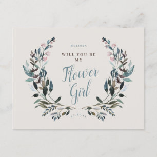 Invitation Garden Crest Eggshell Bridesmaid Flower Girl