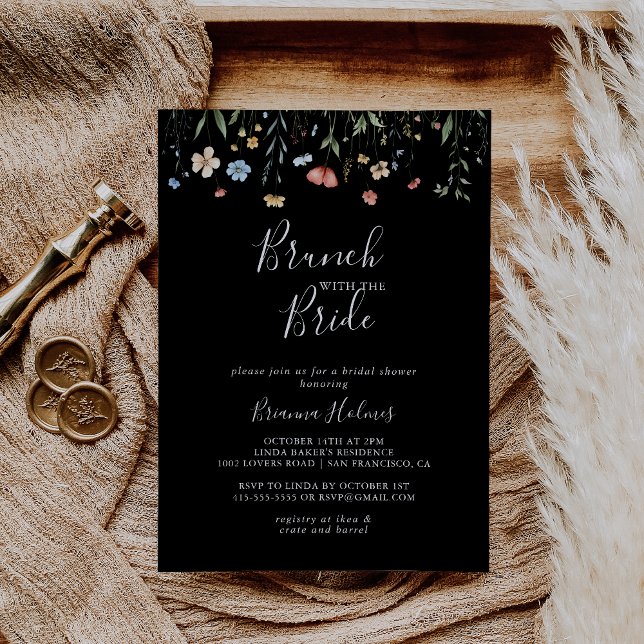 Invitation Garden Wildflower Brunch with the Bride Shower (Créateur téléchargé)