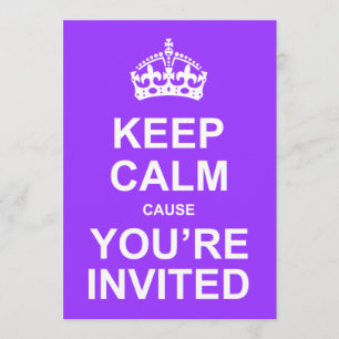 Invitation Gardez la cause calme que vous êtes Quinceañera